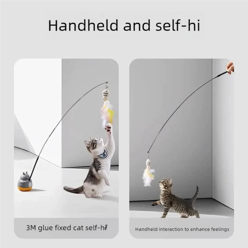 Cat Teaser Wand Toy with Feather