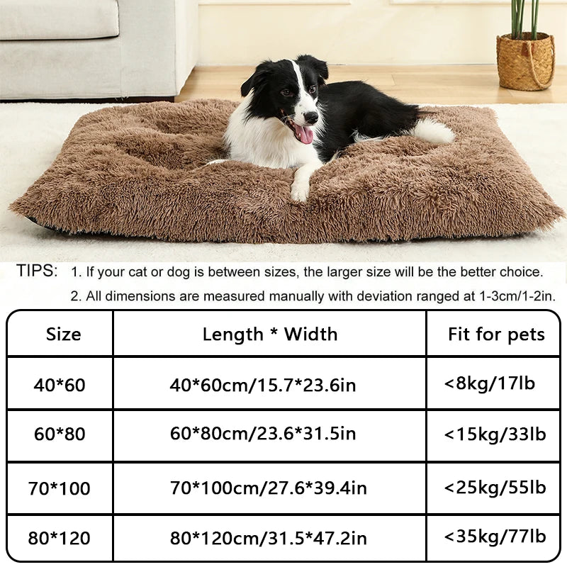 Plush Long-Fur Pet Bed