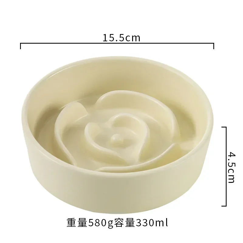 Large Ceramic Slow Feeder Bowl