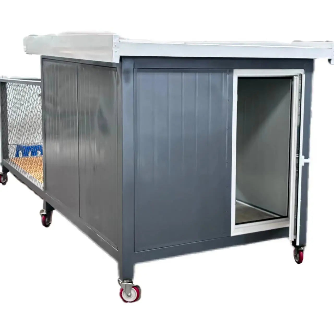 Insulated Medium Steel Dog House for Labrador & Samoyed