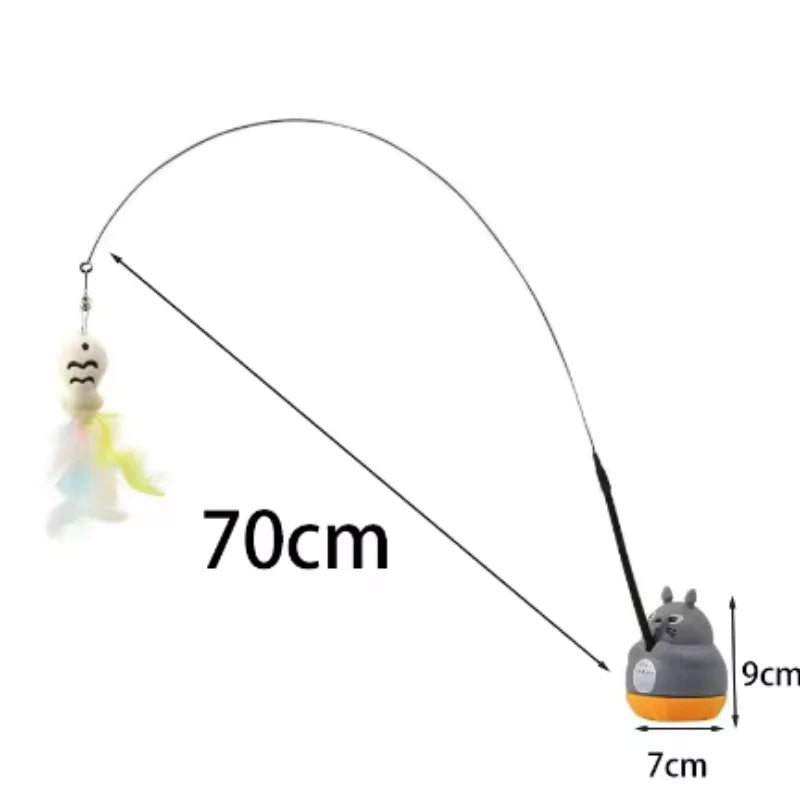 Cat Teaser Wand Toy with Feather