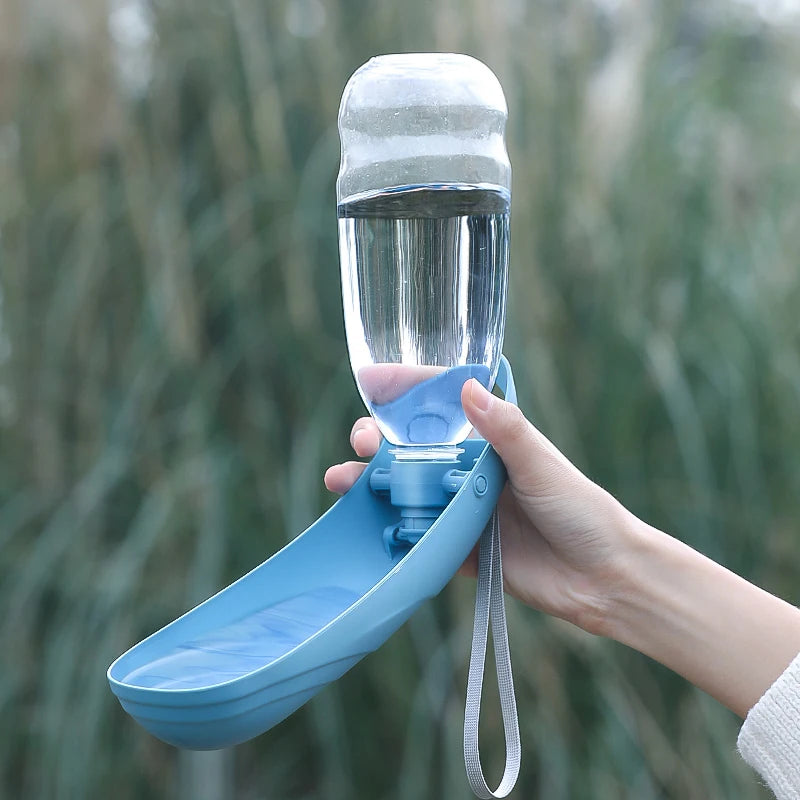 Portable Dog Water Bottle with Foldable Bowl