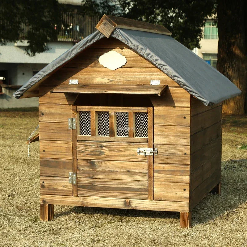 Winter Warm, Rainproof & Sunscreen Kennel for Medium & Large Dogs