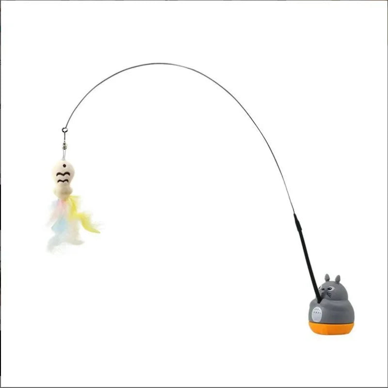 Cat Teaser Wand Toy with Feather