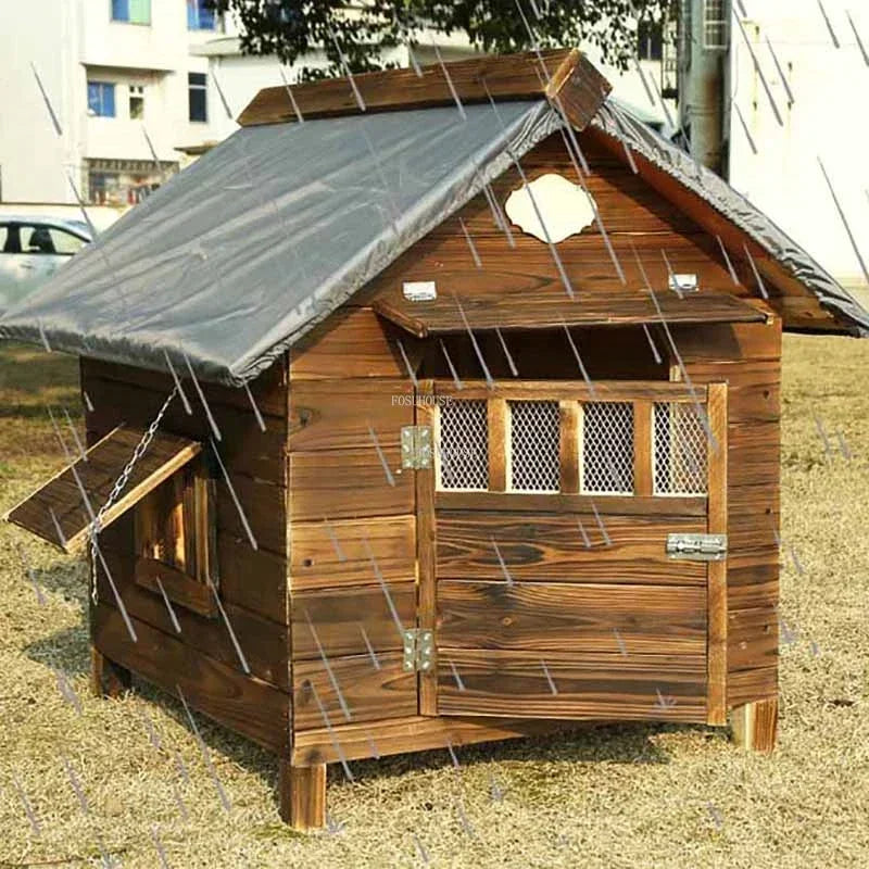 Winter Warm, Rainproof & Sunscreen Kennel for Medium & Large Dogs