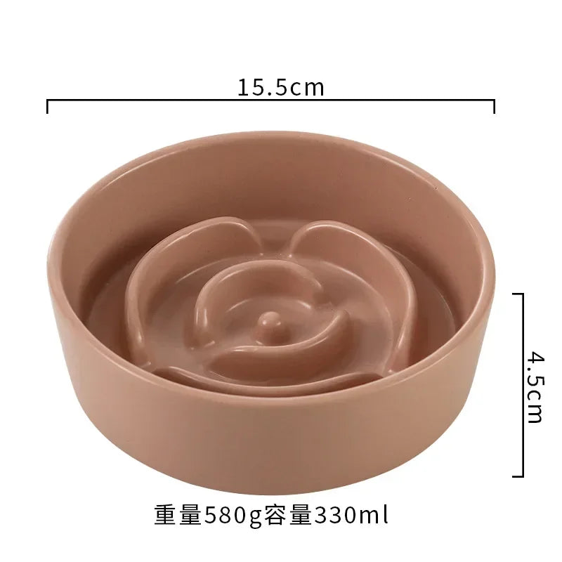 Large Ceramic Slow Feeder Bowl