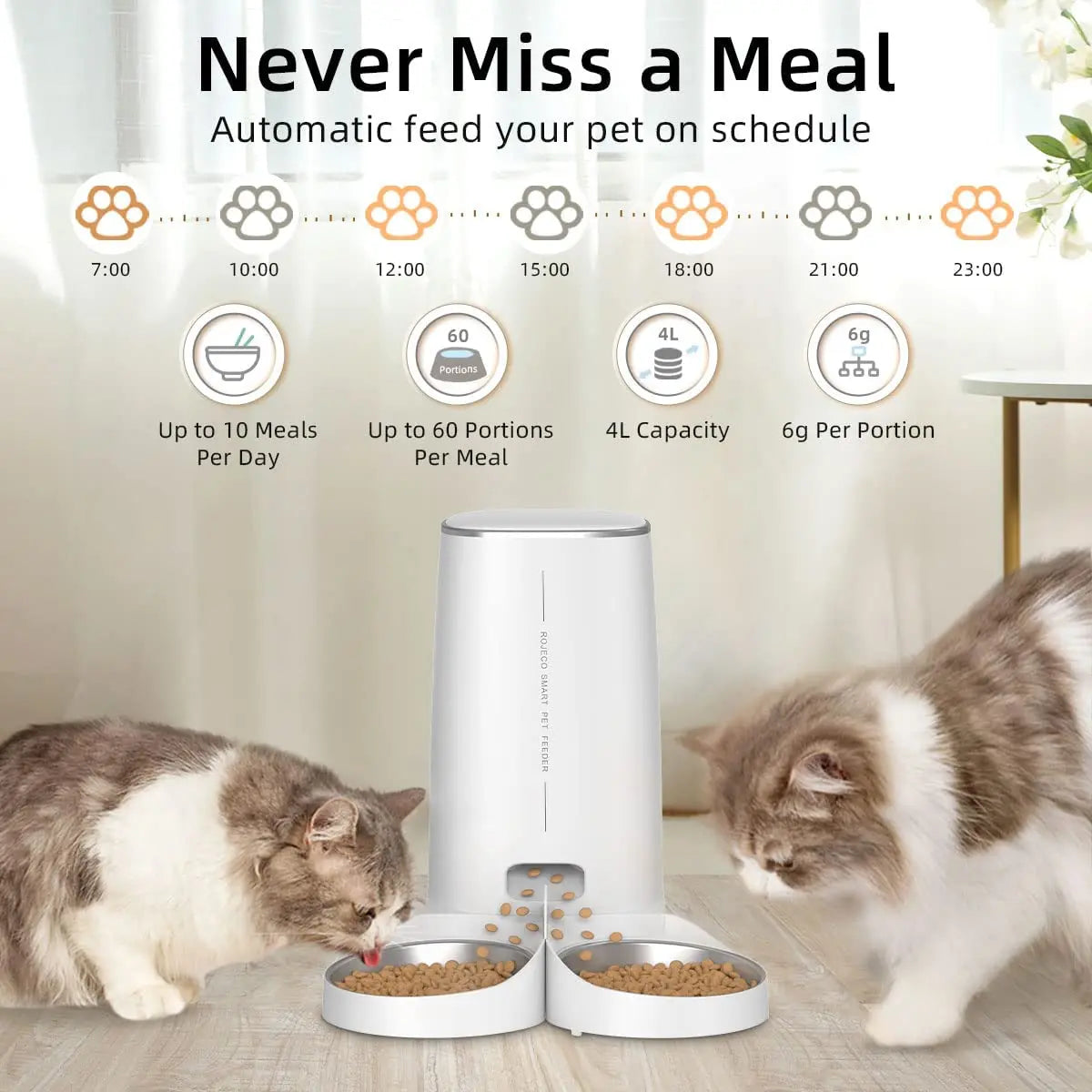 Smart Automatic Pet Feeder with WiFi Control