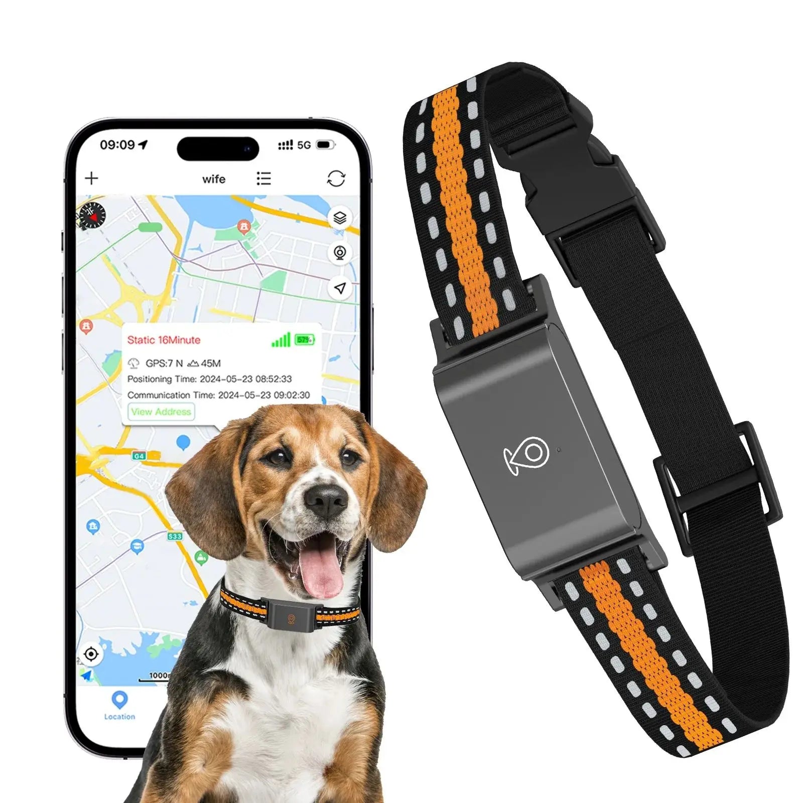 Pet Tracker Collar with Real-Time Tracking