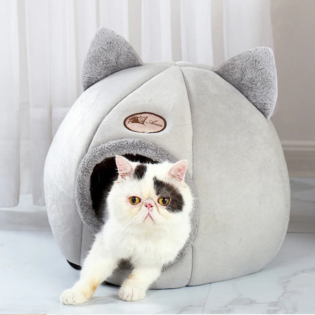 Cat Ear Pet Bed – Warm & Washable