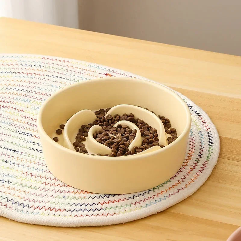Large Ceramic Slow Feeder Bowl