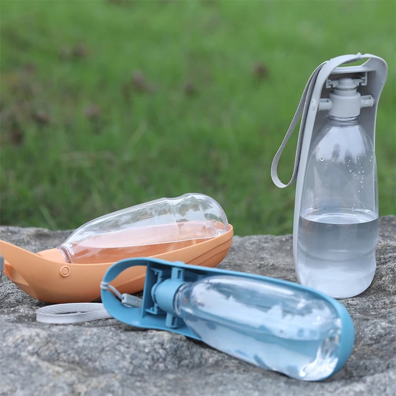 Portable Dog Water Bottle with Foldable Bowl