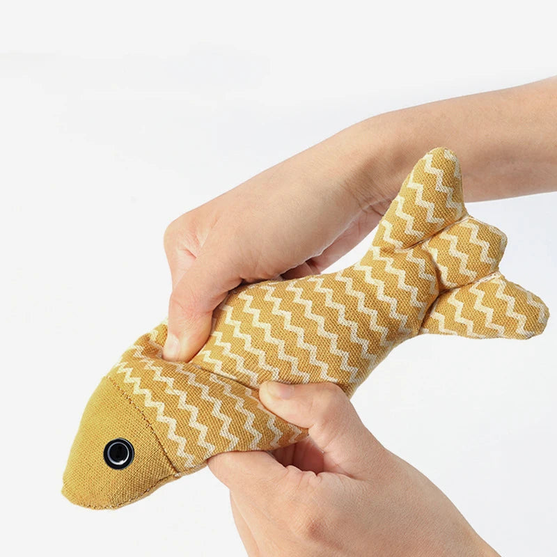 Interactive Cat Toy Fish Pillow