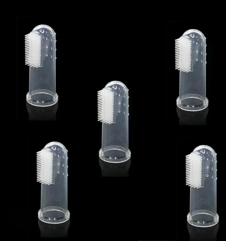 5pcs Soft Pet Finger Toothbrush Set