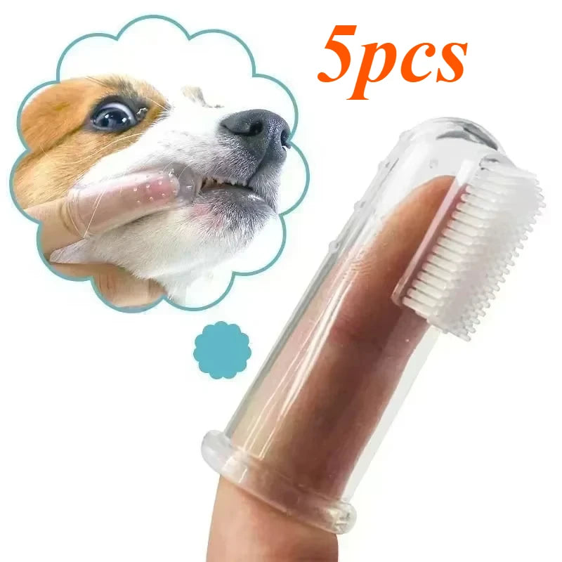 5pcs Soft Pet Finger Toothbrush Set