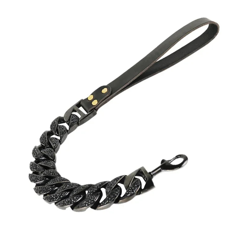 Luxury Cuban Link Dog Collar & Leash Set