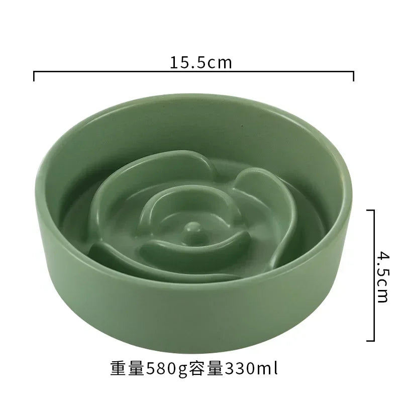 Large Ceramic Slow Feeder Bowl