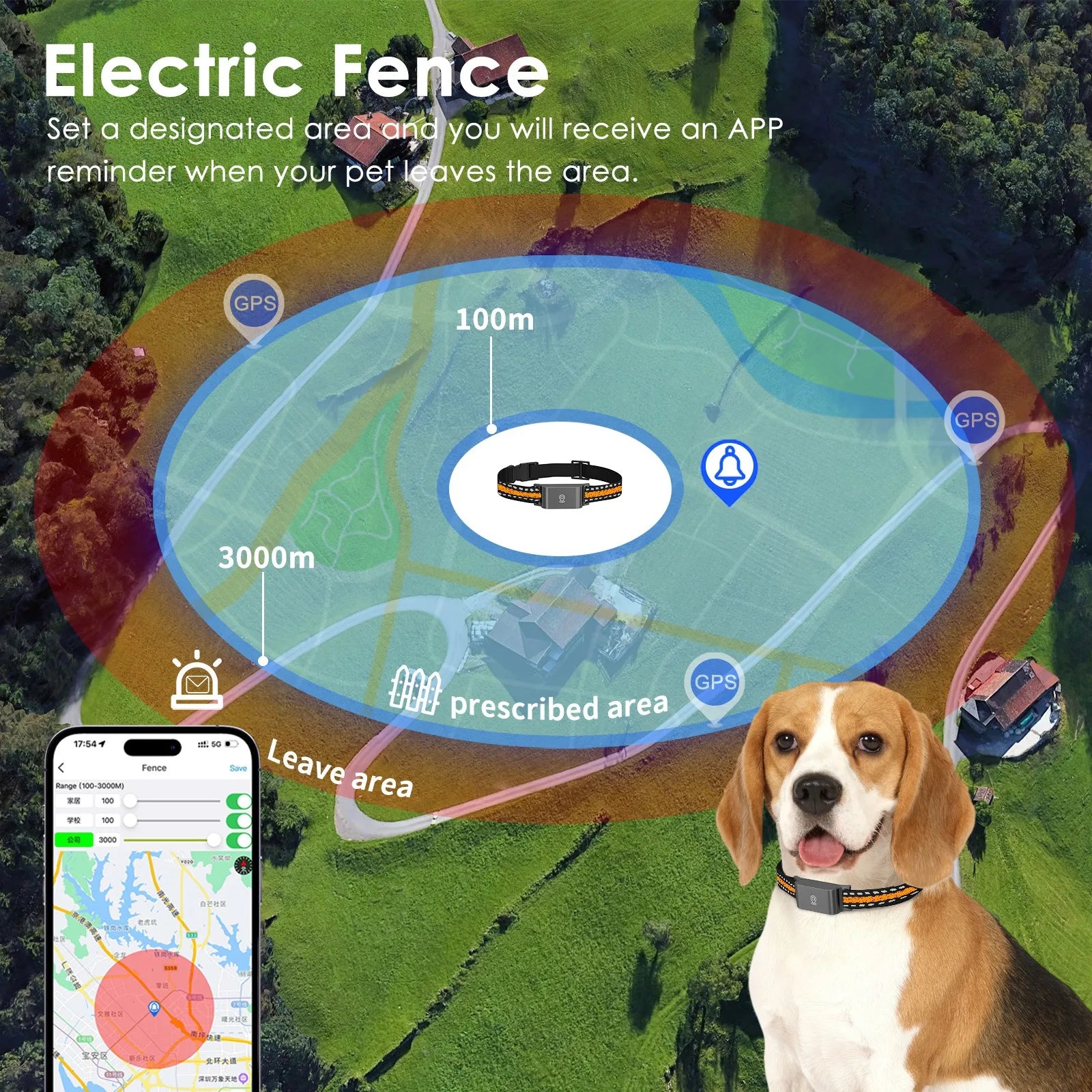 Pet Tracker Collar with Real-Time Tracking