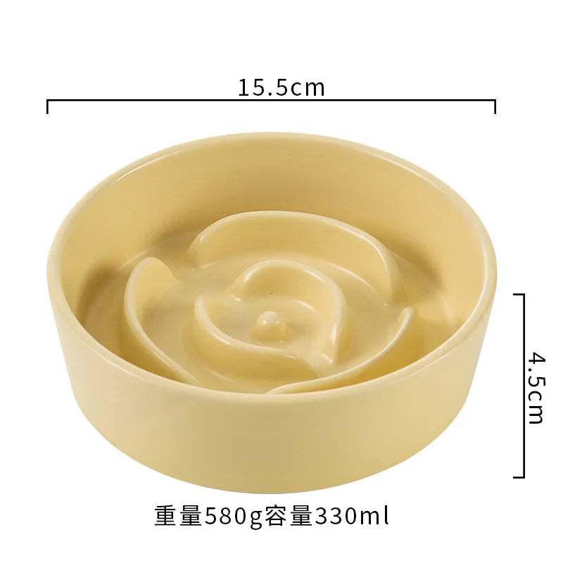Large Ceramic Slow Feeder Bowl