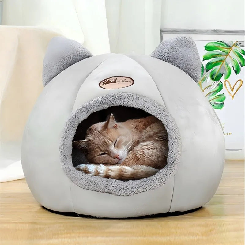 Cat Ear Pet Bed – Warm & Washable