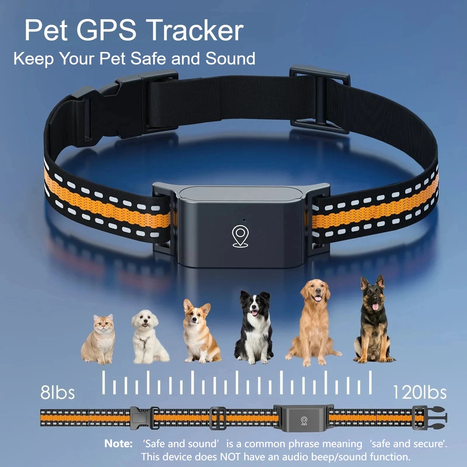 Pet Tracker Collar with Real-Time Tracking