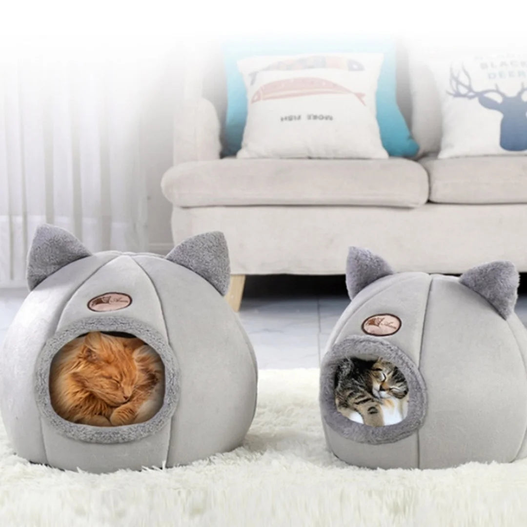 Cat Ear Pet Bed – Warm & Washable