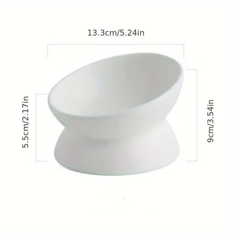 Ceramic Raised Cat Bowl Set with Elevated Stand