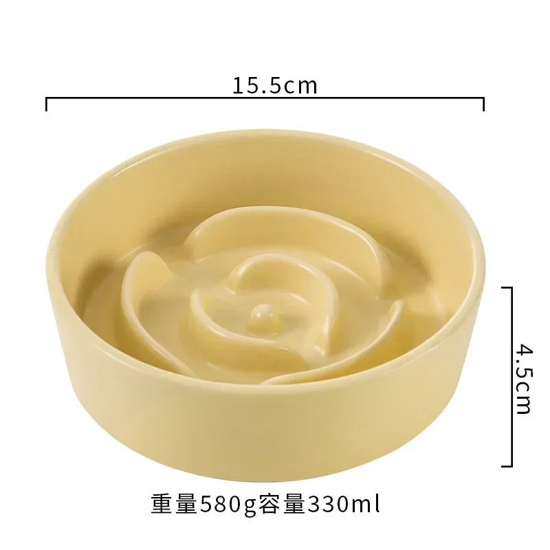 Large Ceramic Slow Feeder Bowl