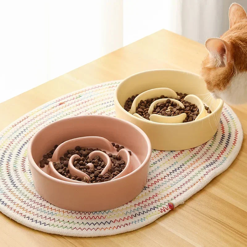 Large Ceramic Slow Feeder Bowl