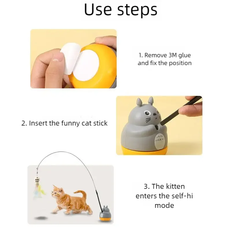 Cat Teaser Wand Toy with Feather